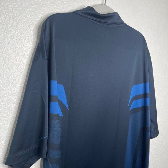 Nike Mens Shirt Sz XL Blue Fit Dry Athletic Short Sleeve Polo Collared Pullover - Picture 11 of 12